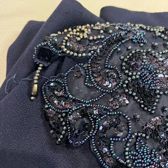 Ursula of Switzerland Blue Beaded Jacket and Skirt - Picture 6 of 16